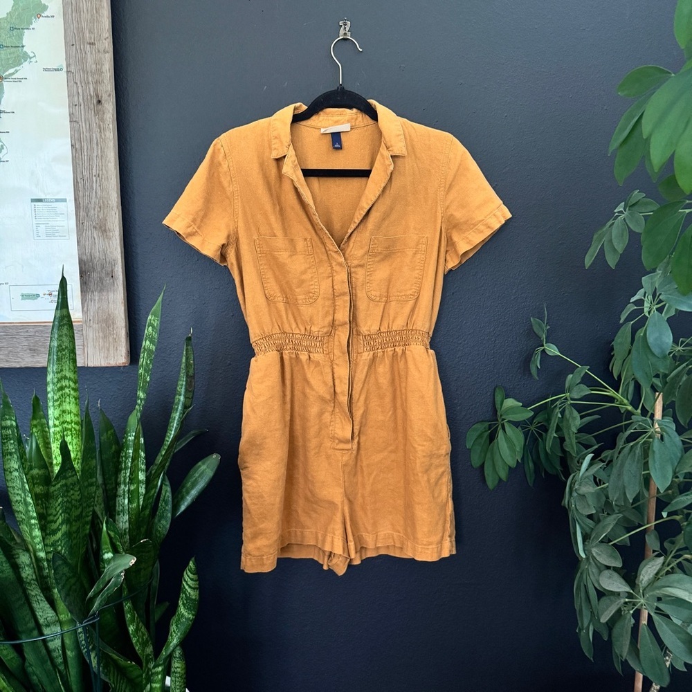 Universal Thread Mustard Romper - image 1